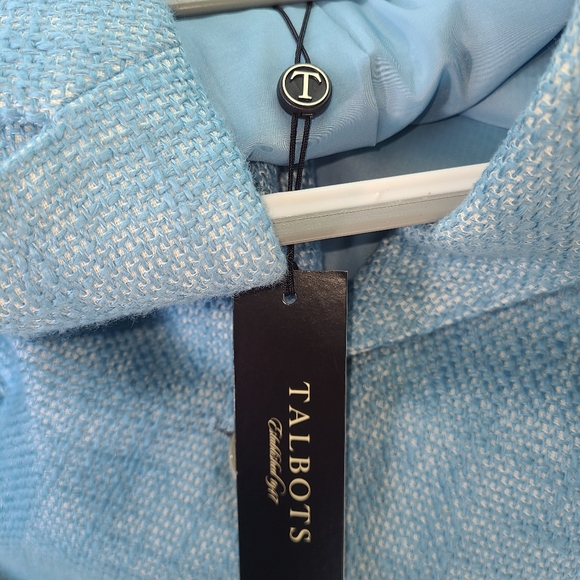 🔥Talbots Blazer Blue Tweed Jacket Women Size 10 NWT linen cotton blend - Picture 8 of 17